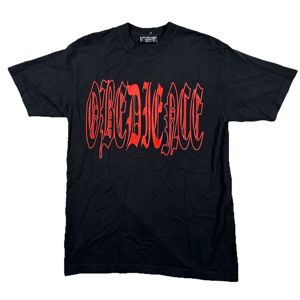 Menace Men's Medium Obedience T-Shirt Black Los Angeles Streetwear